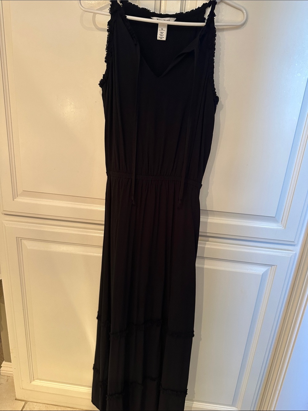 White House Black Market Black Tiered Maxi Dress